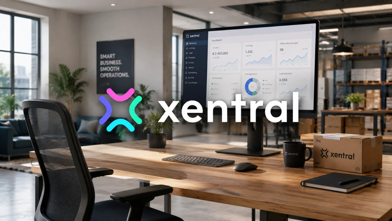 Xentral Logo auf hellem Grund